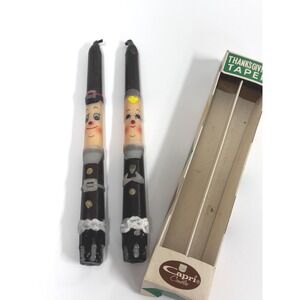 Vintage pilgrim candle set- Capri Thanksgiving taper candles
